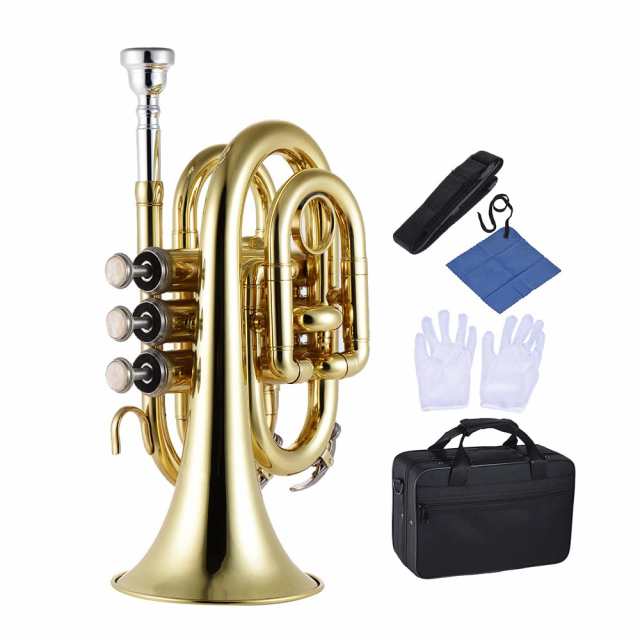 【年中無休】 Juspins マウス 金管楽器 ミニポケットトランペットBbフラット 管楽器・吹奏楽器