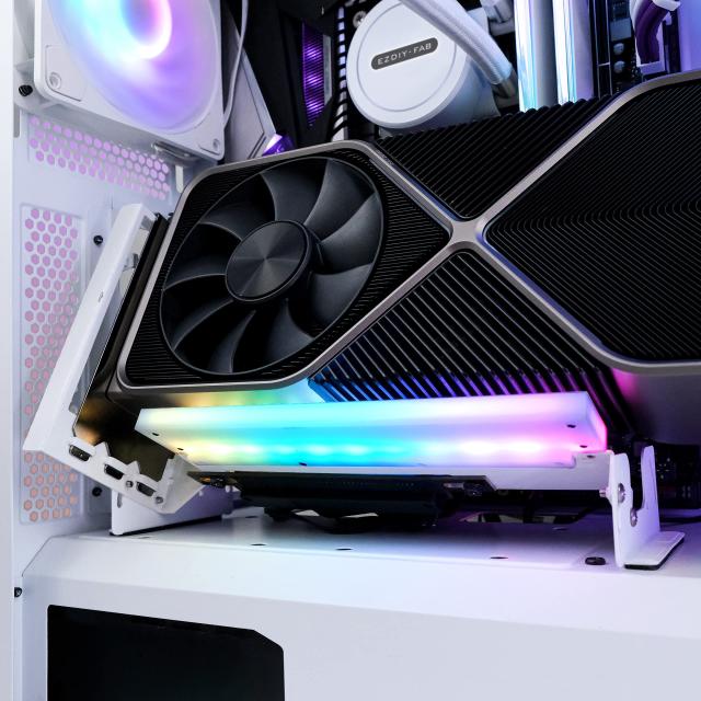 EZDIY-FAB 新しいRGB 垂直 PCIe4.0 GPUブラケット マルチアングル調整垂直グラフィックカードホルダー ARGB 5V 3ピンLEDライト同期 PCIe_7