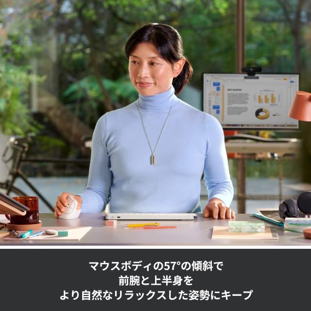 ロジクール ワイヤレス 縦型 静音 エルゴノミック マウス LIFT M800PG Logi Bolt Bluetooth Unifying非対応 smartwheel ワイヤレスマウス_3