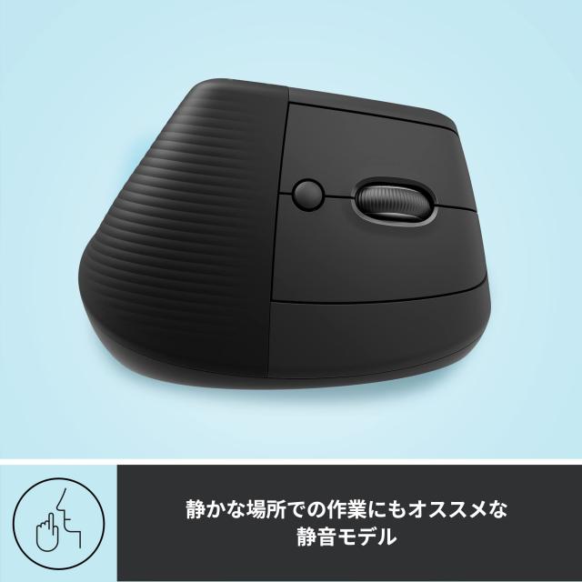 ロジクール ワイヤレス 静音 エルゴノミック マウス LIFT M800GR Logi Bolt Bluetooth Unifying非対応 smartwheel ワイヤレスマウス 無線_4