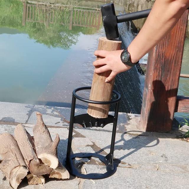 BiggerFire 手動ログスプリッター 高炭素鋼 薪 キンドリングスプリッター 木製スプリットウェッジ 4ポンドハンマー付き ガーデンツールキの通販は