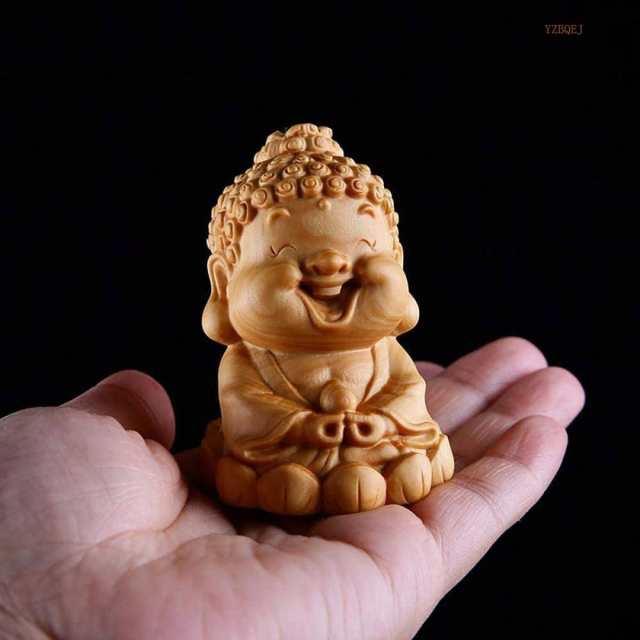 釈迦 ミニ 仏像 可愛い 高級天然ツゲ木彫り釈迦如来像 曹洞宗 座禅