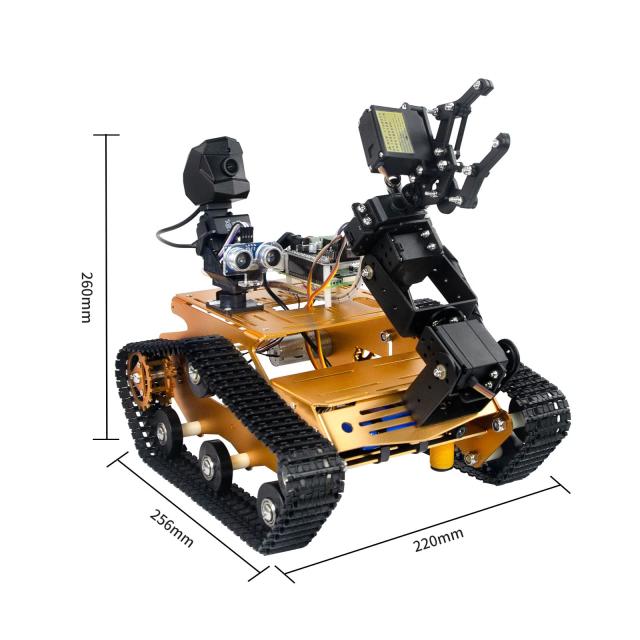 XiaoR GEEK Raspberry Pi スマート WiFi ロボット キット ロボット アーム タンク シャーシ ロボット カー キット 2DOF HD カメラ プログ_7