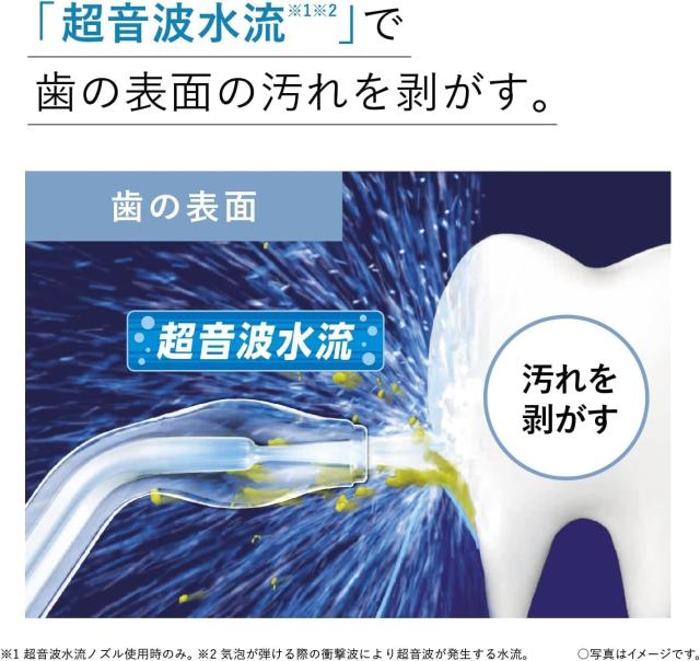 パナソニック 口腔洗浄器 ジェットウォッシャー ドルツ 超音波水流 防水 ポータブルモデル 白 EW-DJ42-W_4
