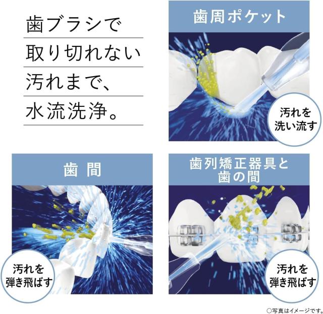 パナソニック 口腔洗浄器 ジェットウォッシャー ドルツ 超音波水流 防水 ポータブルモデル 白 EW-DJ42-W_5