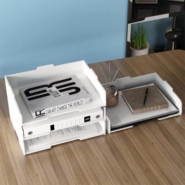 【人気商品】A3レターケース デスクトレー 書類ケース 書類ラック 卓上 白 横 Amazon.co.jp: A3レターケース デスクトレー 書類ケース 書類ラック