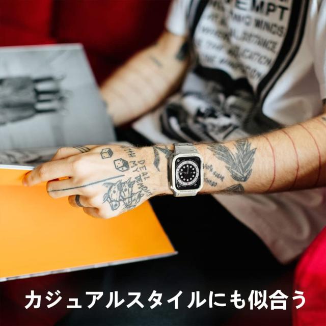 ☆ 2022改良モデル コンパチブル Apple Watc m シルバー 180 2022改良モデル】 コンパチブル Apple Watch バンド ステンレス