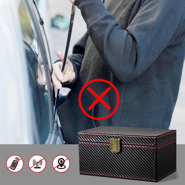 ファラデーボックス 車用キーフォブプロテクターボックス キーレスエントリー キーフォブ信号遮断ボックス RFIDボックス 自動車用キーフの通販は