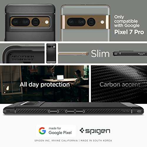 Spigen Pixel7 Pro ケース TPU ソフトケース 米軍MIL規格取得 耐衝撃