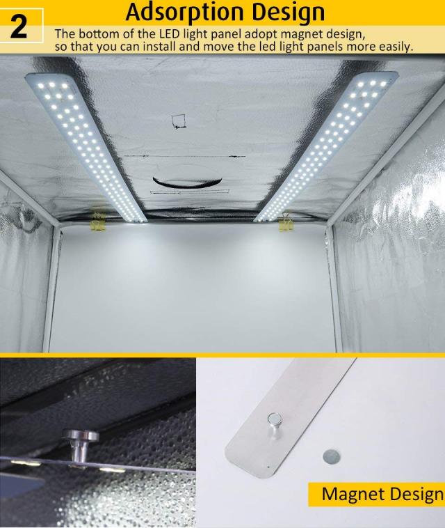 Generic Konseen 撮影ボックス 大型 80x80x80cm 撮影キット 光度調整可能 192個 5500K LEDライト付き プロな 撮影ブース 写真撮影 ボック_4
