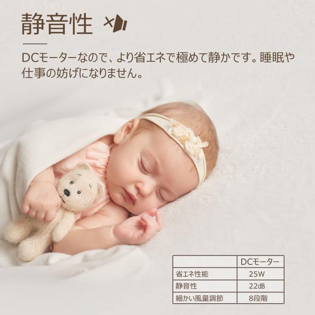 【新登場】MYCARBON サーキュレーター 静音 DCモーター 扇風機 20畳 パワフル送風 省エネ 上下左右首振り 8段階風量 リモコン付き タイマ_1