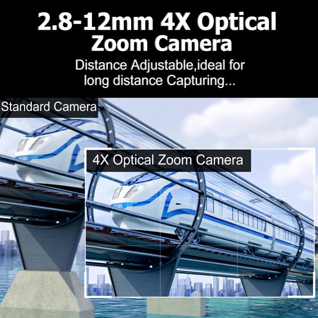 ELP 光学ズーム Webカメラ 800万画素 10倍ズーム ウェブカメラ 2448P 5-50mm可変焦点レンズ Web会議用カメラ 8mp ソニーIMX179 広角Webか_1