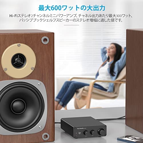 Fosi Audio TB10D 600W パワーアンプ TPA3255 デジタルアンプ 2.0CH 小型 オーディオ HiFi ステレオ クラスD アンプ スピーカー用 家庭用