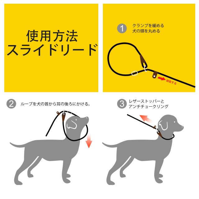 Fida 犬用 リード ドッグ スリップリード 中型犬 大型犬用 しつけ