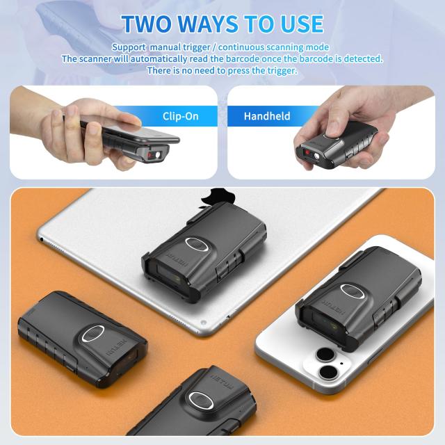 NETUM Bluetooth 2Dバーコードスキャナー 小型ポータブル : NETUM 自動Bluetooth 2D バーコードスキャナー、ハンズ