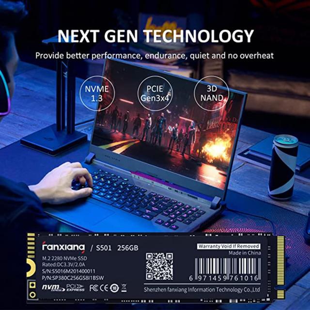fanxiang SSD PCIe Gen3.0×4 M.2 Type2280 NVMe 1.4 内蔵ssd (256GB)_2