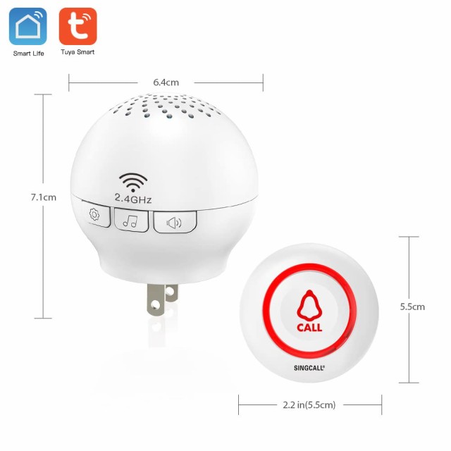SINGCALL ナースコール 家庭用 介護 呼び出しベル スマホ連動 緊急ボタン ナースコール スマホ連動 介護 ブザー 家庭用 wifi介護呼び出しの通販はau  PAY マーケット - Litlulu Meena | au PAY マーケット－通販サイト