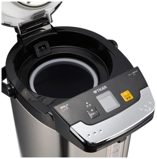 タイガー魔法瓶(TIGER) 電気ポット 蒸気レス 節電VE保温 まほうびん構造 6つの安心・安全構造 とく子さん 大容量 5.0L ブラック PIE-A501