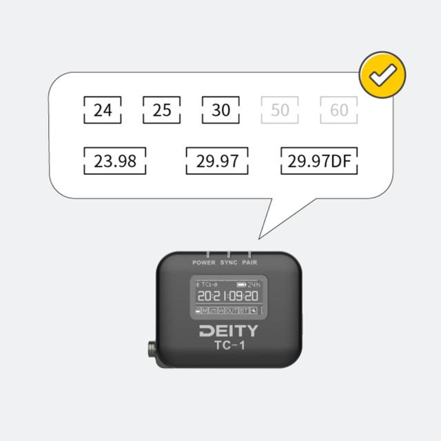 DEITY TC-1 KIT ワイヤレスタイムコードボックス 2.4G RF コンパクト OLED USB-C カメラ、カムコーダー、テープレコーダー、スマートスレ