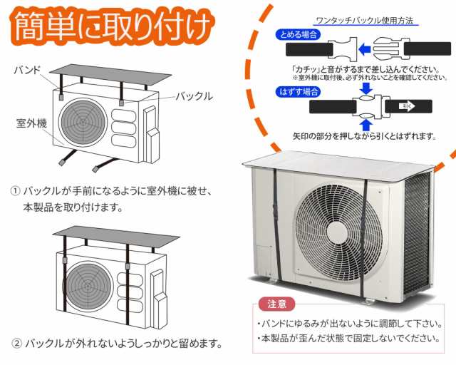 2枚入り エアコン室外機カバー 80x40cm 厚み6mm 両面アルミ 日よけ 雨よけ 簡単取り付け 断熱 日差し板 省エネ｜au PAY マーケット