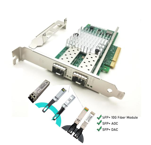 10Gbps Lanカード ネットワークサーバー 82599EN インテル X520-DA1対応 E10G42BTDA イーサネットコンバージドアダプター PCI-E X8 シン_4