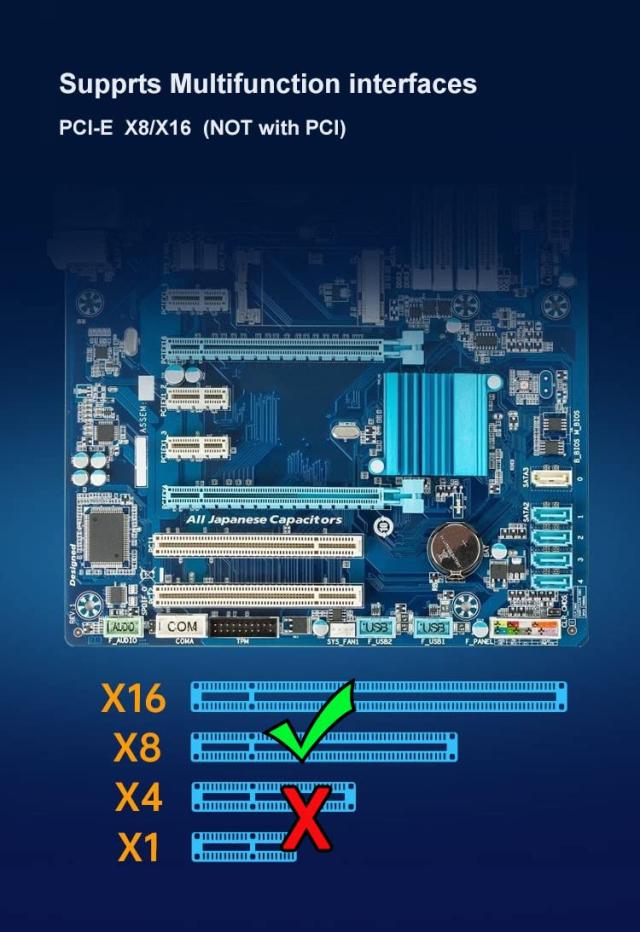 10Gbps Lanカード ネットワークサーバー 82599EN インテル X520-DA1対応 E10G42BTDA イーサネットコンバージドアダプター PCI-E X8 シン_5