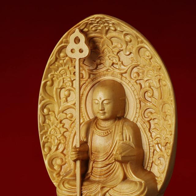 ミニ仏像 地蔵菩薩 柘植（ツゲ）地蔵菩薩像 水子地蔵 お地蔵様 縁起物
