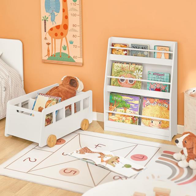 SoBuy 絵本棚 絵本ラック 子供用本棚 幅58×奥行き18×高さ81cm かわいい