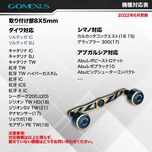 ゴメクサス CH130 リールハンドル ダイワ (Daiwa) シマノ (Shimano) ベイトリール対応 ダブルハンドル シーボーグ ソルティガIC  専用 両の通販はau PAY マーケット - KRM au PAY マーケット店 | au PAY マーケット－通販サイト