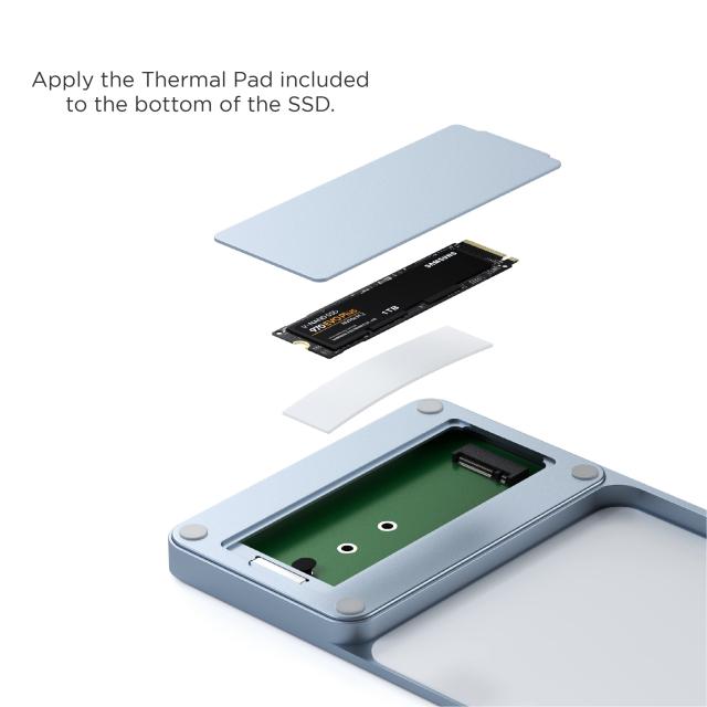 Satechi 24インチ iMac用 USB-C スリムドック (M.2 NVMe/SATA SSD用スロット付き) (ブルー) USBC-A/-Cデータ, USB2.0, SDカードスロットの通販は