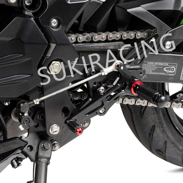 バックステップ 川崎用 適合車種 Ninja400 ZX-R400 ZXR400 ZXR400 2018-2021 調整式 5ステップポジション CNCアルミ製 Grey