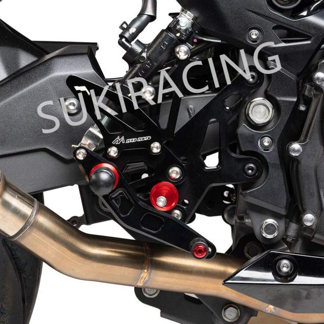 バックステップ 川崎用 適合車種 Ninja400 ZX-R400 ZXR400 ZXR400 2018-2021 調整式 5ステップポジション CNCアルミ製 Grey