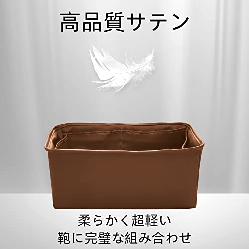 DGAZハ？ック？インハ？ックインナーバッグ 高級シルク サテン トートバッグ用 kelly25/28/32/35Bags（ゴールド、KL35）