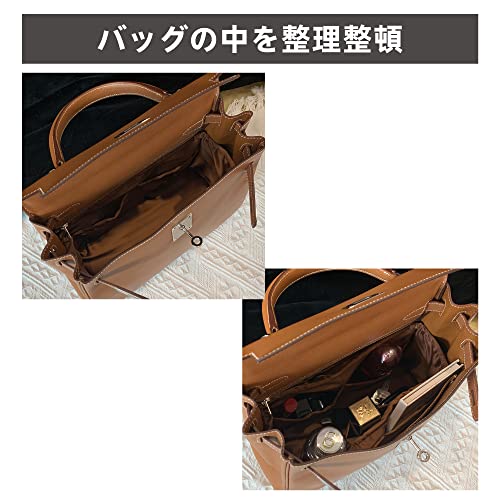 DGAZハ？ック？インハ？ックインナーバッグ 高級シルク サテン トートバッグ用 kelly25/28/32/35Bags（ゴールド、KL35）
