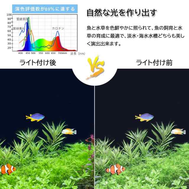 INSLIFE 水槽ライト アクアリウムライト 青/白 水槽照明 LED