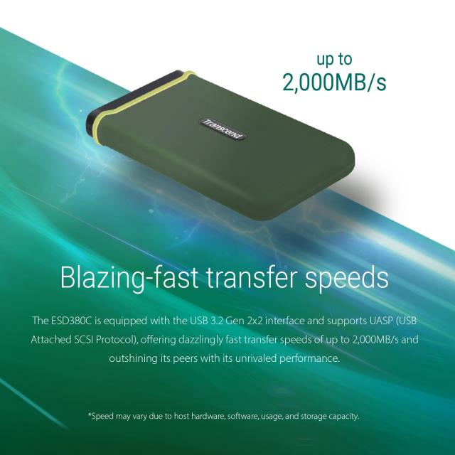 トランセンドジャパン 外付けSSD 2TB【PS4/PS5/Xbox One 動作確認済み】USB3.2 Gen2x2 最大2000MB/秒 耐衝撃 Type-C ポータブルSSD TS2TE_5