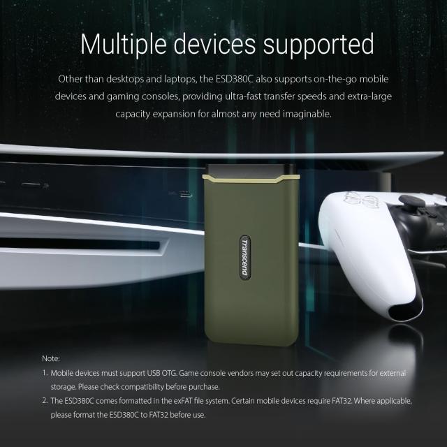 トランセンドジャパン 外付けSSD 2TB【PS4/PS5/Xbox One 動作確認済み】USB3.2 Gen2x2 最大2000MB/秒 耐衝撃 Type-C ポータブルSSD TS2TE_8