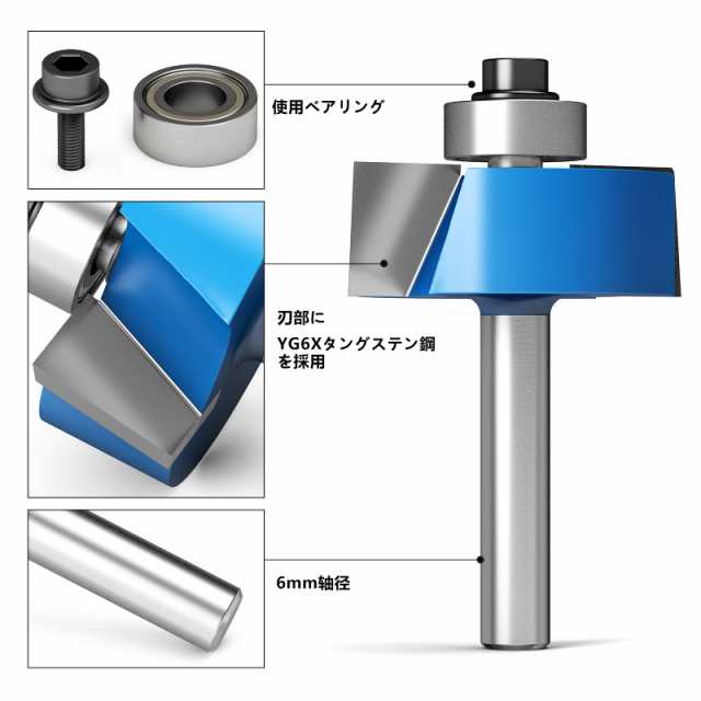 CSOOM プロ木工トリマービットセット 超硬ルーターセット 24本組 軸径6mm 収納ケース付き 溝ほり・面取り・飾り面加工・目地払いビット  の通販はau PAY マーケット - 秋田 なまはげパンチ！ au PAY マーケット店 | au PAY マーケット－通販サイト