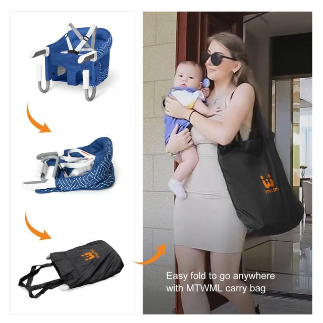 MTWML トレー付きフックハイチェア、テーブルに固定できるポータブルなベビーハイチェア、ベビーや幼児向けのクリップ式クイックテ ーブの通販は