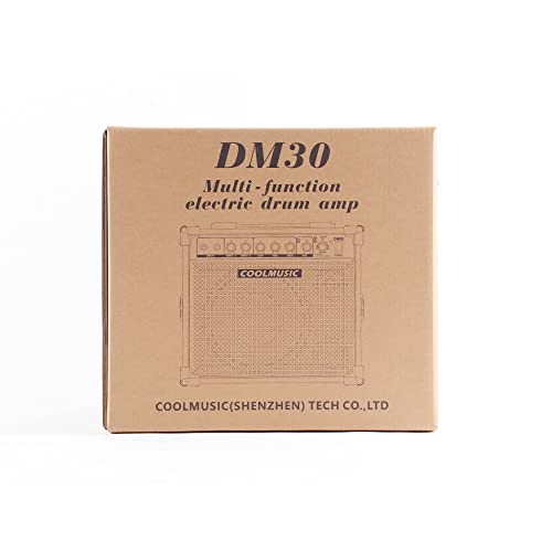 Coolmusic DM30 AMP 30 ワット電子ドラム アンプ キーボード アンプ Aux 入力と BT、2 入力、3 バンド EQ と DI 出力_9