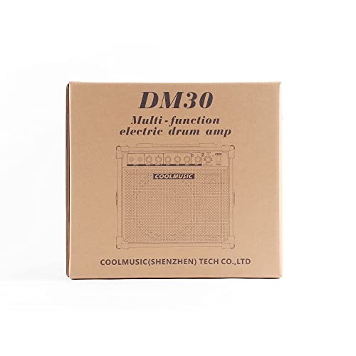 Coolmusic DM30 AMP 30 ワット電子ドラム アンプ キーボード アンプ Aux 入力と BT、2 入力、3 バンド EQ と DI 出力_7
