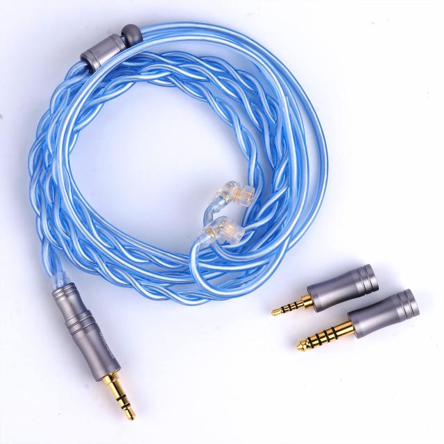 THIEAUDIO Oceaniaパラジウムメッキ銀イヤホンアップグレードケーブル リケーブル可能の設計 24AWG Litzタイプ プラグ取り外す可能 2.5mm