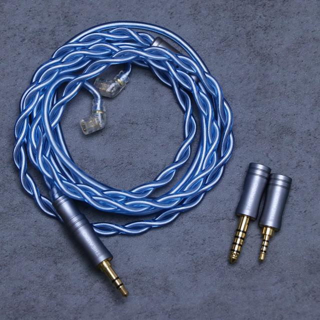 THIEAUDIO Oceaniaパラジウムメッキ銀イヤホンアップグレードケーブル リケーブル可能の設計 24AWG Litzタイプ プラグ取り外す可能 2.5mm