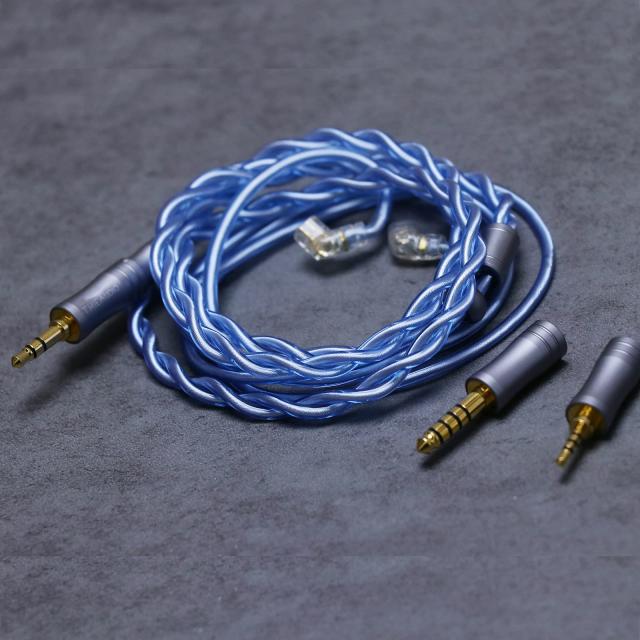 THIEAUDIO Oceaniaパラジウムメッキ銀イヤホンアップグレードケーブル リケーブル可能の設計 24AWG Litzタイプ プラグ取り外す可能 2.5mm