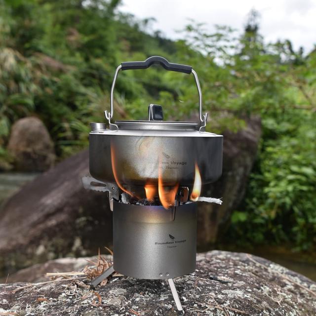 Boundless Voyage チタン 薪ストーブ アルコールストーブ 五徳付き