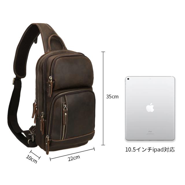 Morsut] ボディバッグ 本革 メンズ ショルダーバッグ 斜めがけバッグ 