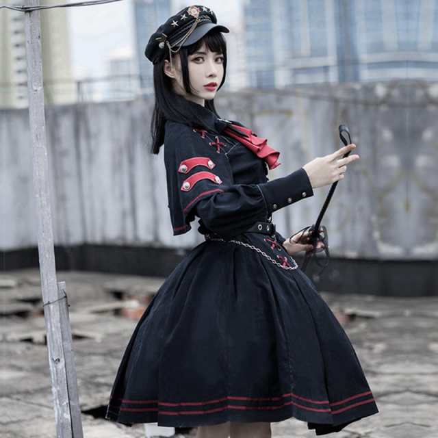 トクとユウ] ロリータ Lolita ワンピース 軍服 ミリタリースカート ゴシック風 長袖制服 コスプレ ゴスロリ アニメ cosplay  ハロウィン の通販はau PAY マーケット - ks-shop2 | au PAY マーケット－通販サイト