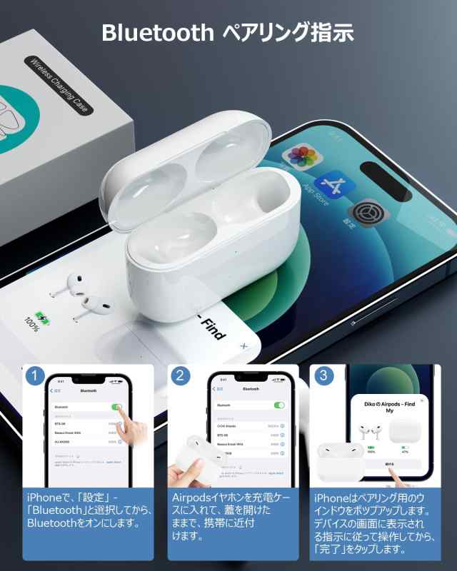 Podick 充電ケース、Airpods Proとの互換性あり, Airpods Pro用 Podick 充電ケース、Airpods Proとの互換性あり, Airpods Pro用