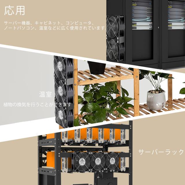GDSTIME 4 x 120mm x 25mm 換気扇、12V 4連ファン、キャビネットシャーシ冷却ファン、サーバーワークステーション 冷却_2