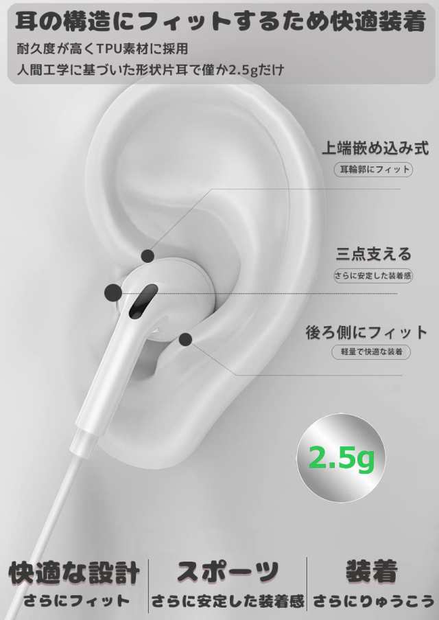 iPhone イヤホン 有線【2023新版 Apple MFi認証済み】 lightning iPhone イヤホン 有線【2023新版 Apple MFi認証済み】 lightning